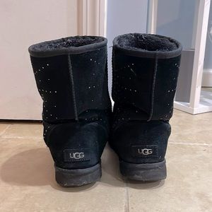 Size 11 - Short UGG Boots with Jewels - Black